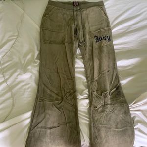 Juicy couture velour tracksuit pants olive green